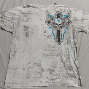 *SOLD*Affliction Xtreme Couture Skull Men's Shirt
